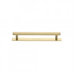 M Marcus Heritage Brass Hexagonal Design Cabinet Pull with Plate 96mm Centre to Centre